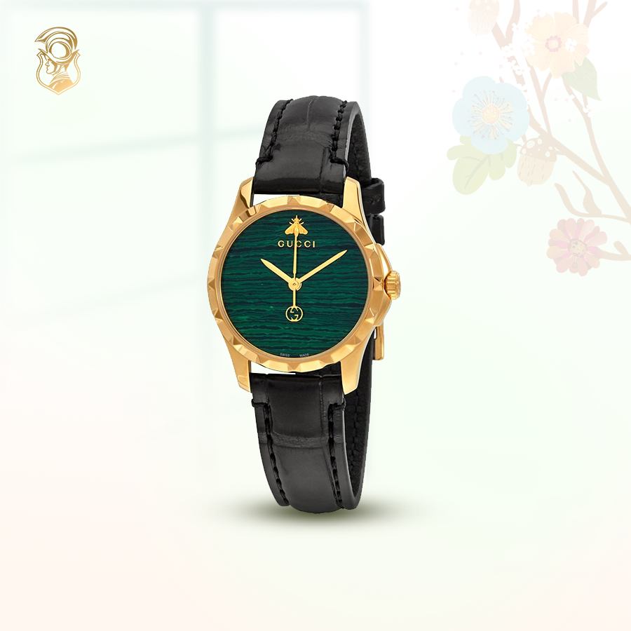 GUCCI G-TIMELESS GREEN DIAL WATCH 27MM