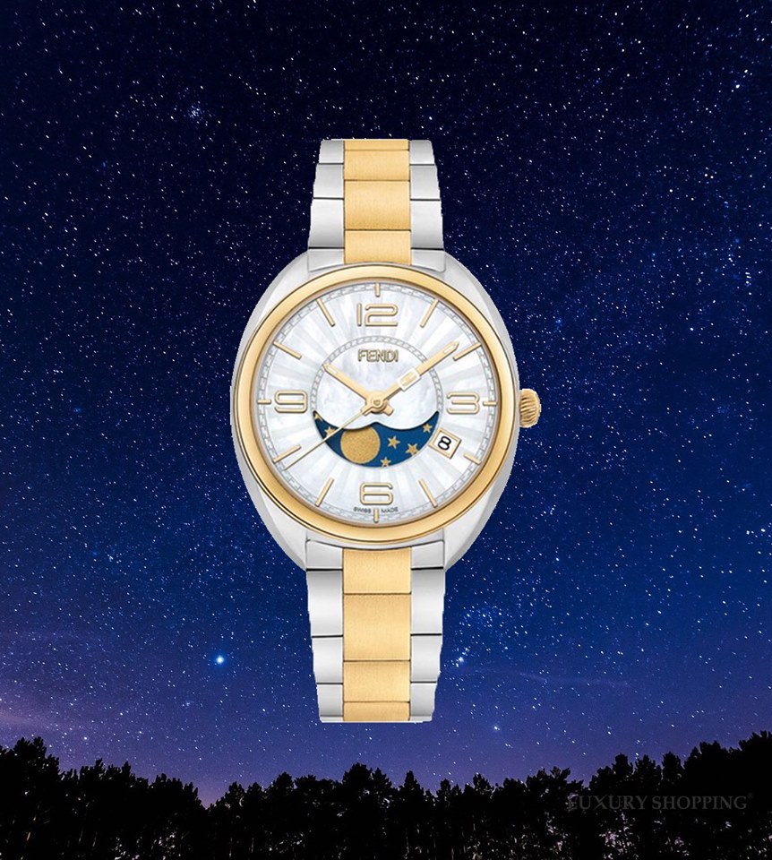 đồng hồ FENDI MOMENTO F232134500 MOONPHASE WATCH 34MM