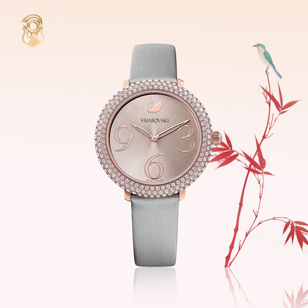 MSP: 89648 Swarovski Crystal Frost Gray Watch 34mm 10,200,000