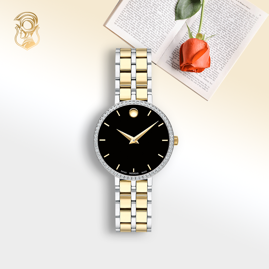  Movado Kora Ladies Diamond Bezel Watch 38mm