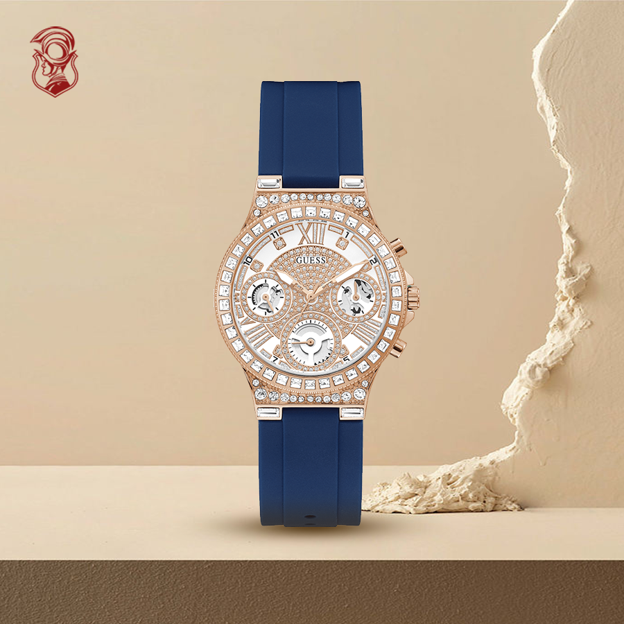 Guess Rose Blue Silicone Watch 36mm