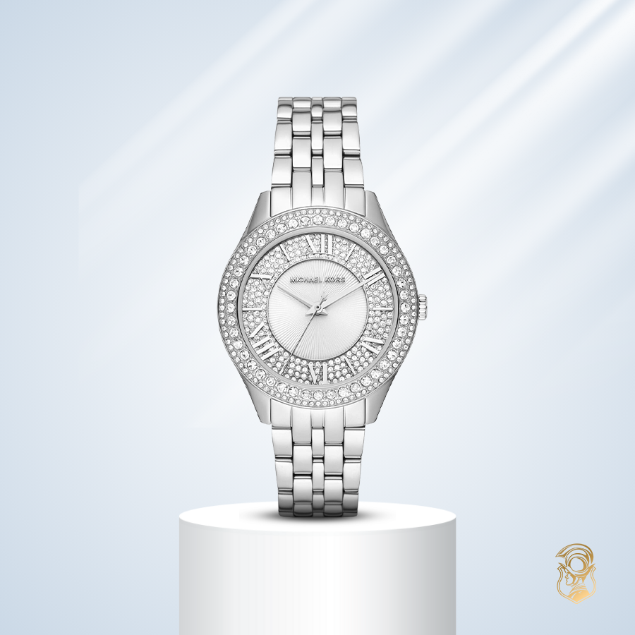 MSP: 102871 Michael Kors Harlowe Pavé Silver-Tone Watch 38mm 7,510,000