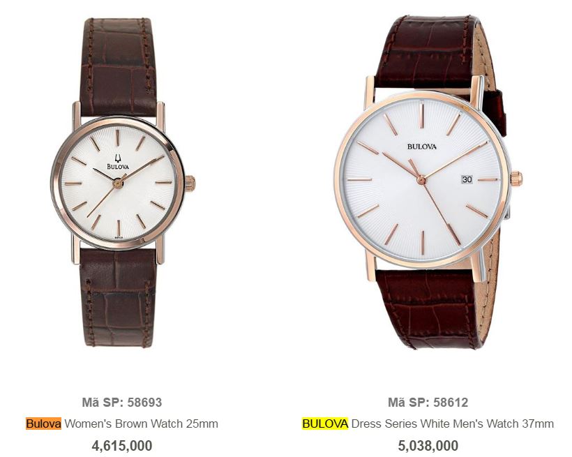 Đồng hồ cặp đôi Bulova