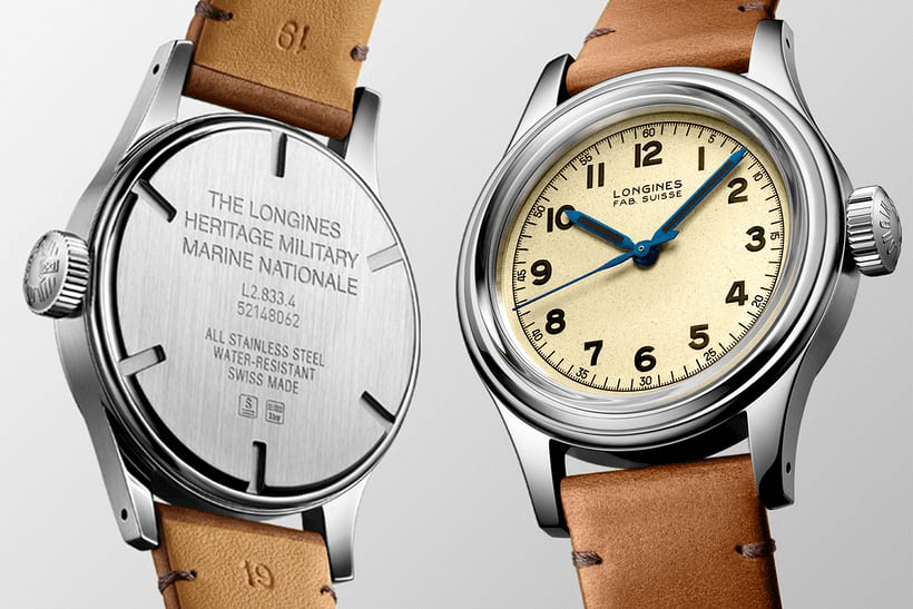 đồng hồ lặn quân đội Longines Heritage Military Marine Nationale