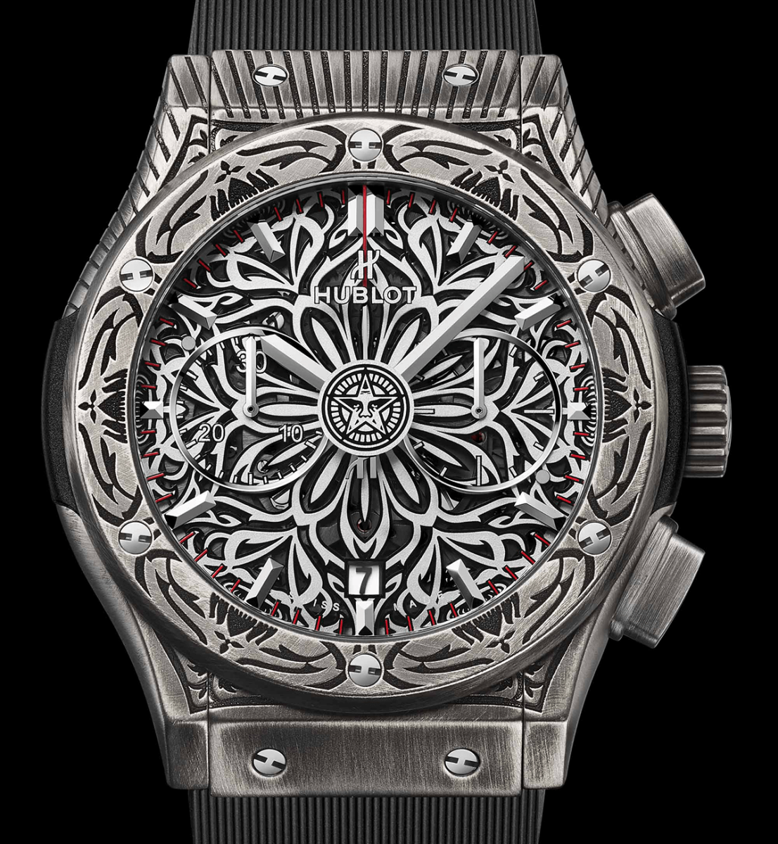 mặt số Đồng Hồ Hublot Classic Fusion Chronograph Shepard Fairey LE 